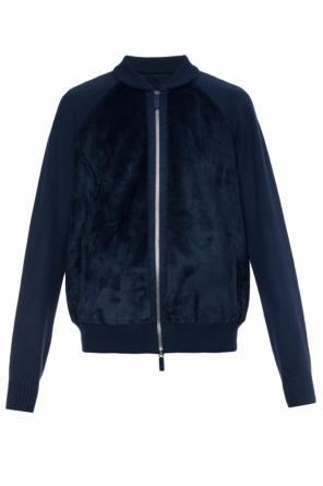 Calfskin suede and cashmere zip-up cardigan, zdjęcie 1 Calfskin suede and cashmere zip-up cardigan od Berluti